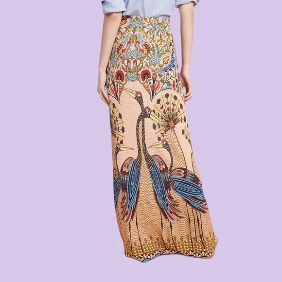 Farm Rio Peacock Maxi skirt Size M - Picture 3 of 4